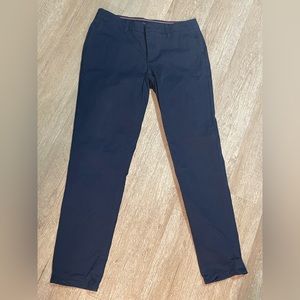 NAVY BLUE TOMMY HILFIGER HAMPTON STRETCH SLIM SLACKS